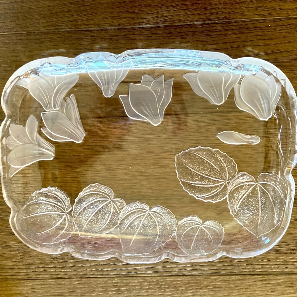 Vintage Platter-Rectangular 14" Casandra by Crystal Clear Industries